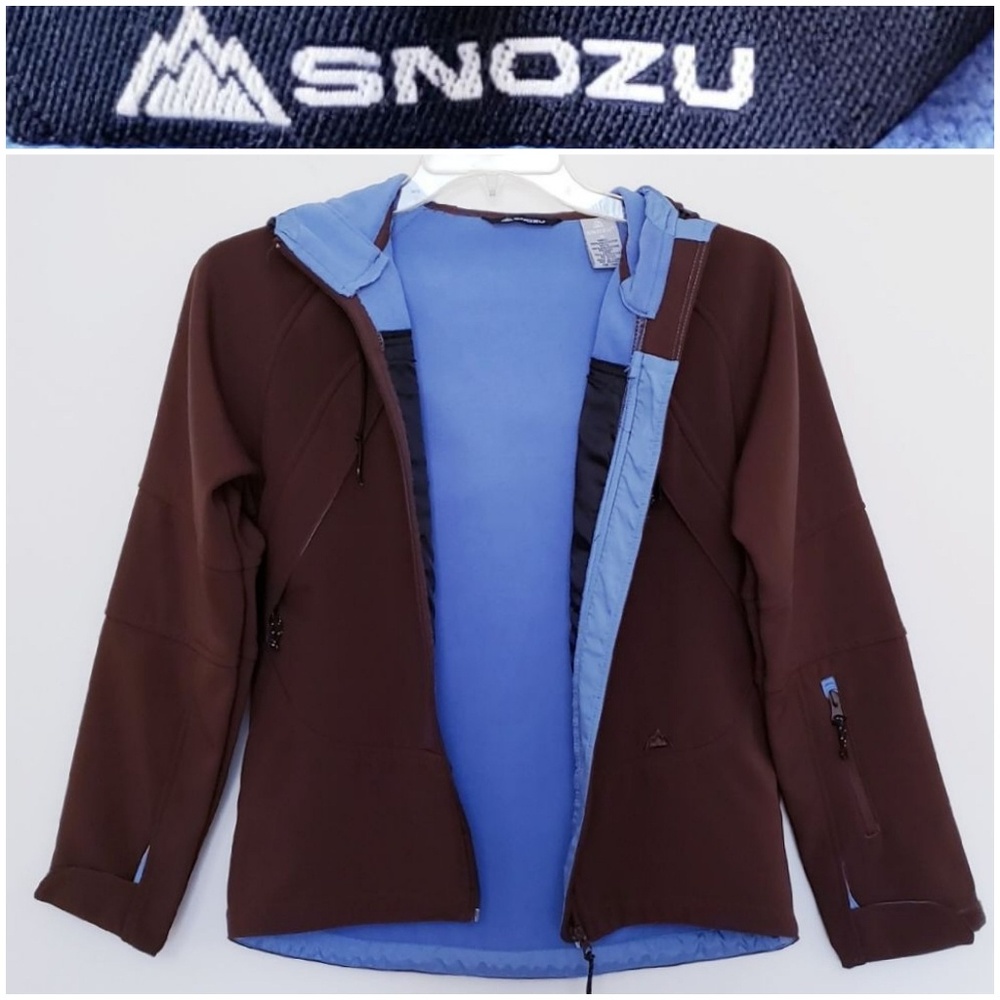 SNOZU brown lightweight hooded jacket MEDIUM🤍